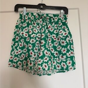 Floral Green Women's Shorts